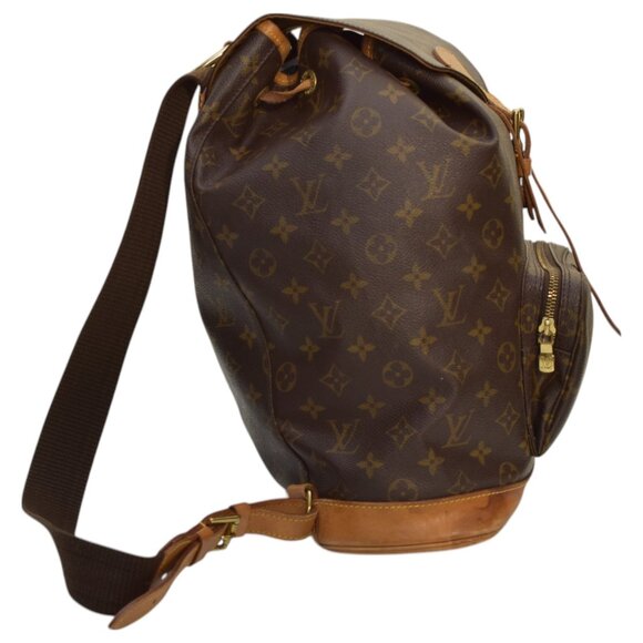Louis Vuitton Monogram Montsouris Backpack in brown monogram canvas and natural - Picture 4 of 16